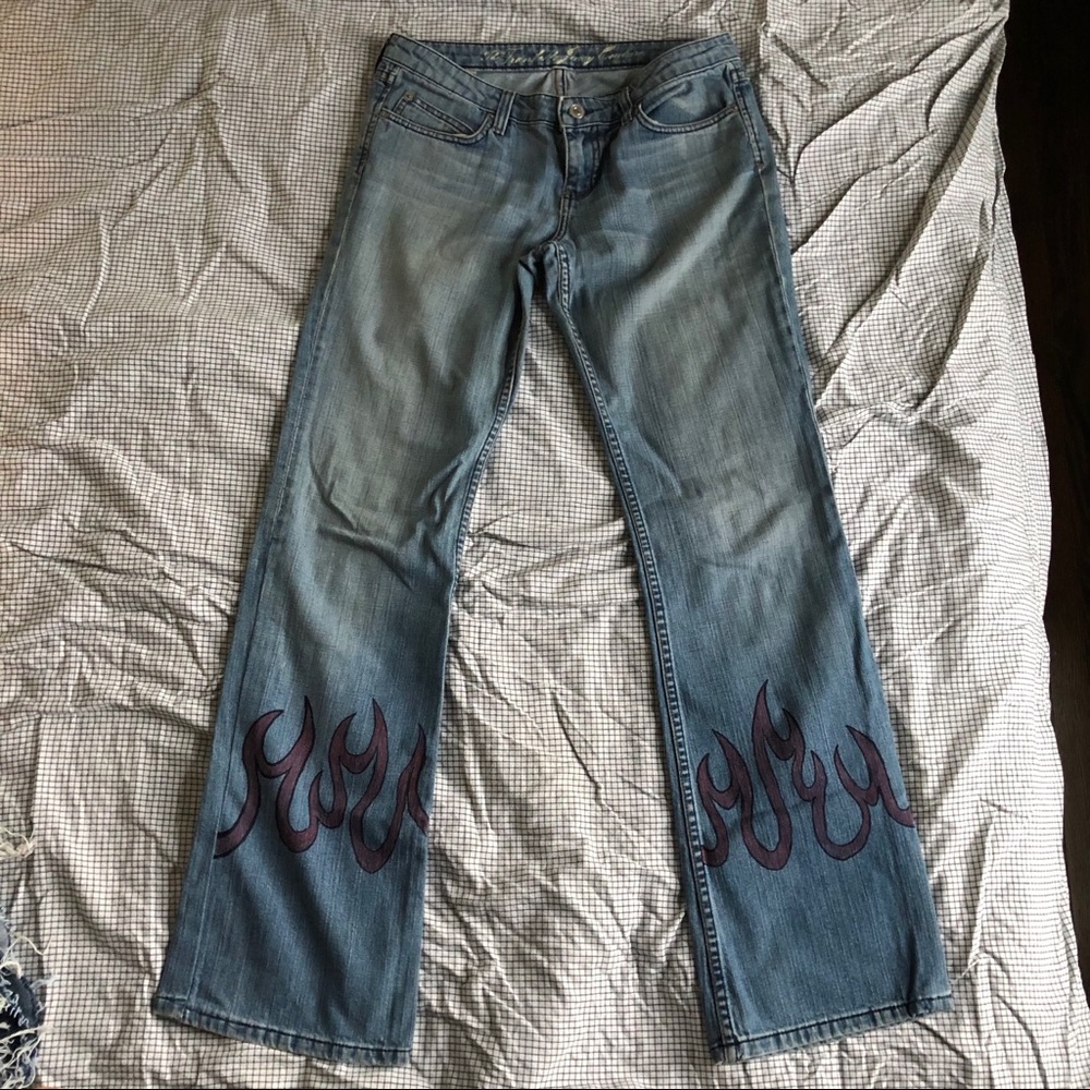 Original art Juicy Couture flare jeans